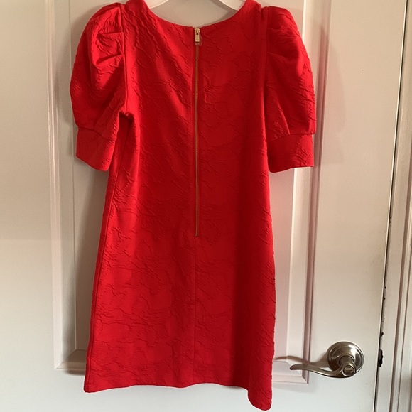 NWT Lilly Pulitzer Girls Mini Knowles Dress in Ruby Red Knit Pucker Jacquard - Picture 6 of 11